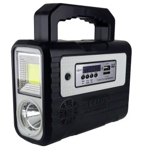 سیستم روشنایی و پاوربانک خورشیدی و اسپیکر جی دی پلاس مدل GD-8028COB