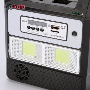سیستم روشنایی و پاوربانک خورشیدی و اسپیکر مدل GD-8216