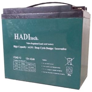 باتری خورشیدی هادیتک مدل FD12V42 ظرفیت ۴۲ آمپر ساعت