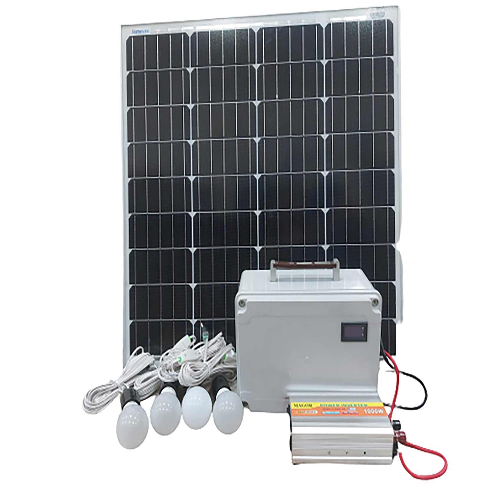سیستم روشنایی خورشیدی لیتیومی مدل SCPK-60AC-1000 ظرفیت 360 وات سیستم روشنایی خورشیدی لیتیومی مدل SCPK-60AC-1000 ظرفیت 360 وات