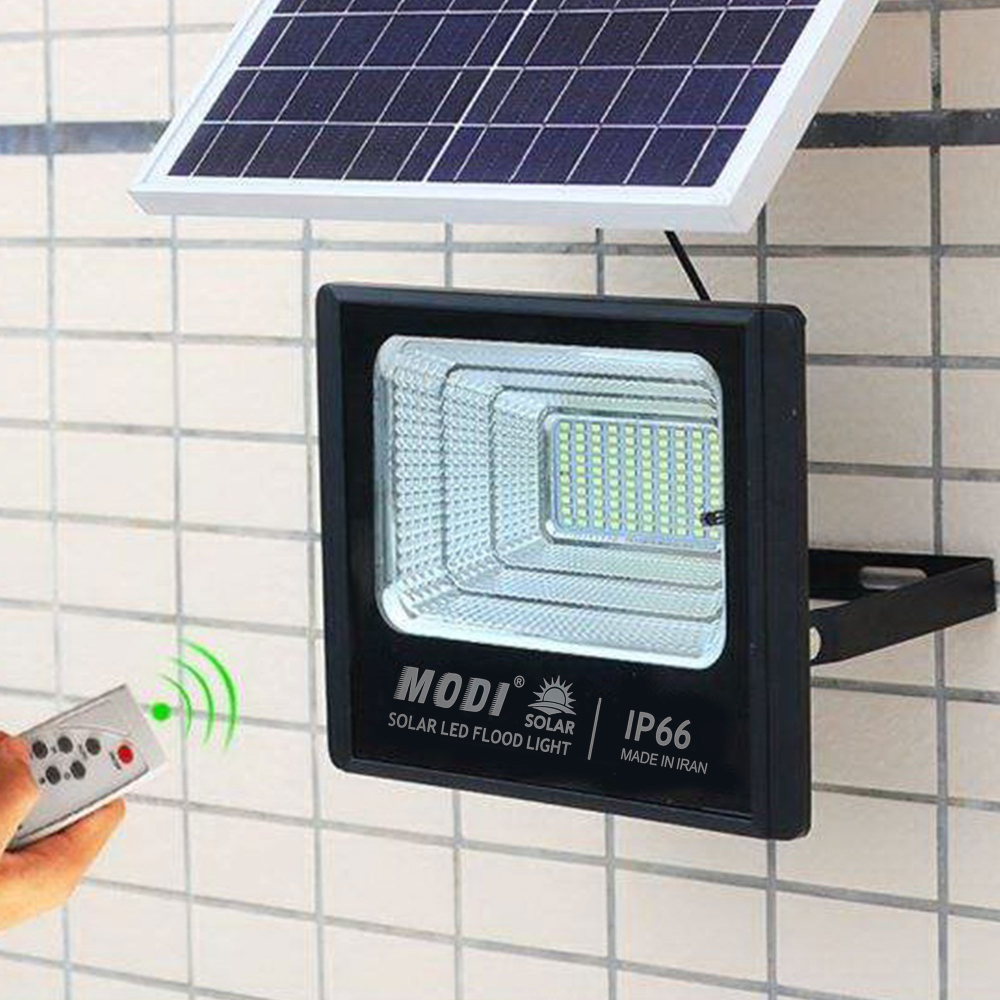 پروژکتور خورشیدی مودی مدل سولار کد IR-MD72100 ظرفیت 100 وات پروژکتور خورشیدی مودی مدل سولار کد IR-MD72100 ظرفیت 100 وات