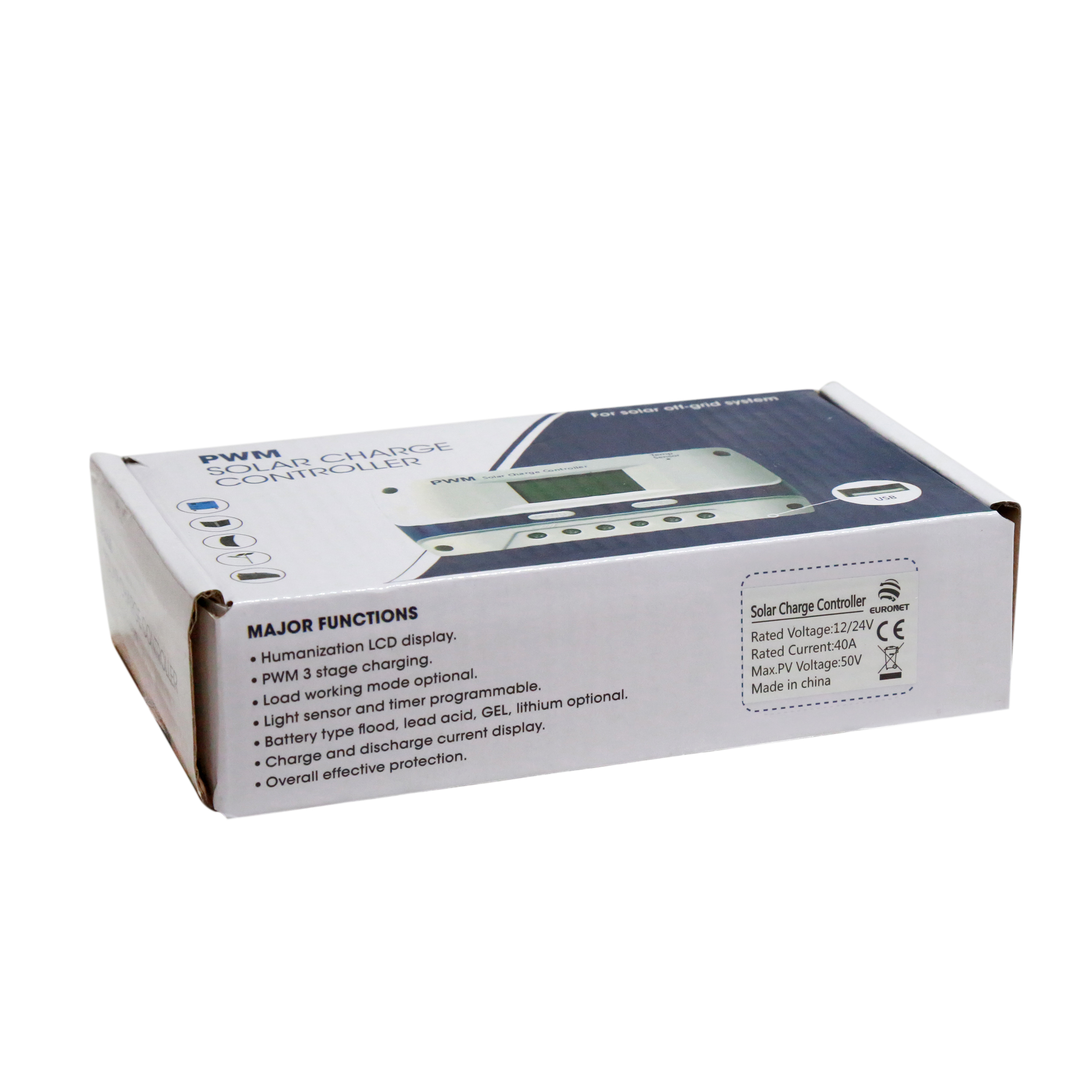 کنترل کننده شارژ خورشیدی مدل PWM-40A کنترل کننده شارژ خورشیدی مدل PWM-40A