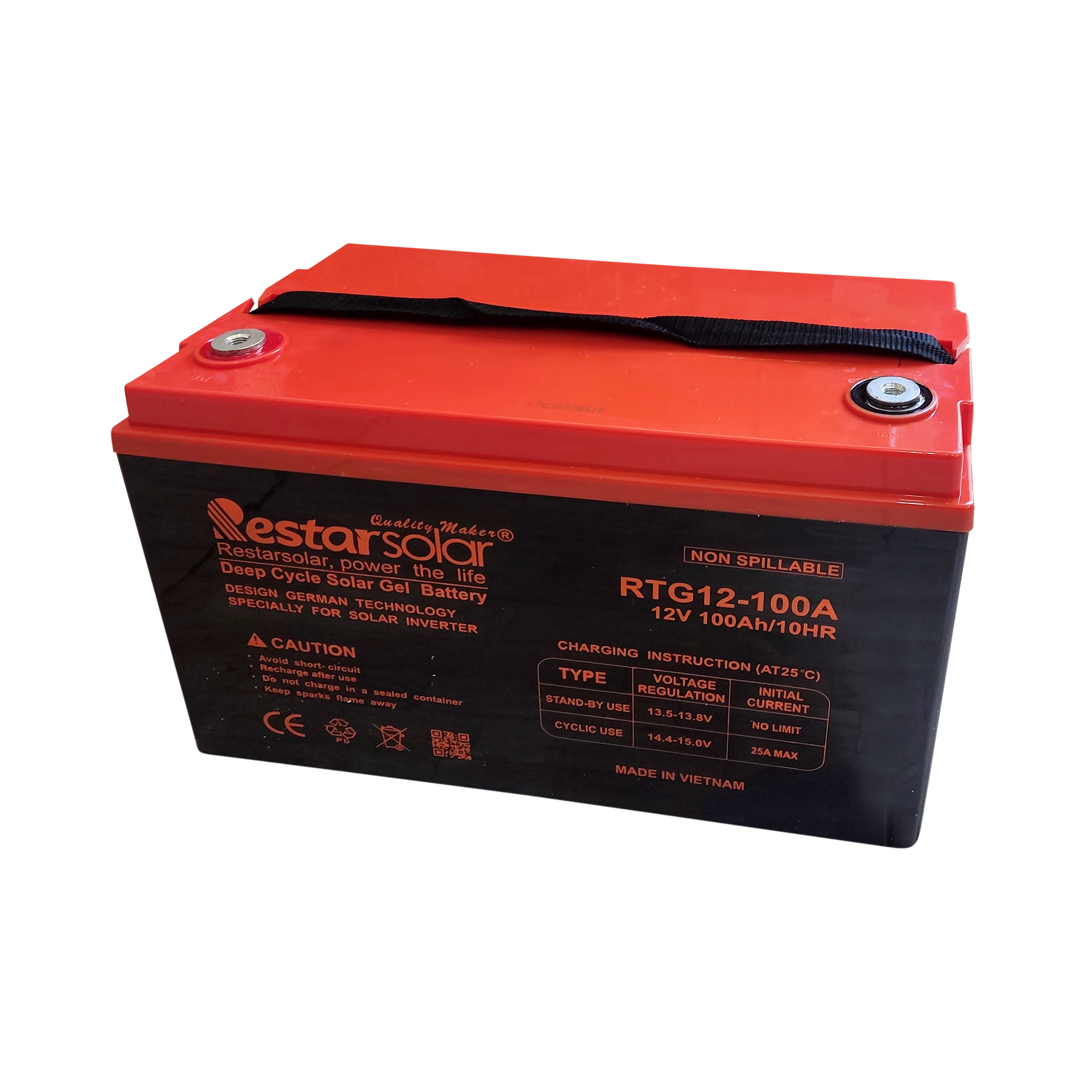 باتری خورشیدی رستار سولار مدل 12V-100AH ظرفیت 100 آمپر ساعت باتری خورشیدی رستار سولار مدل 12V-100AH ظرفیت 100 آمپر ساعت