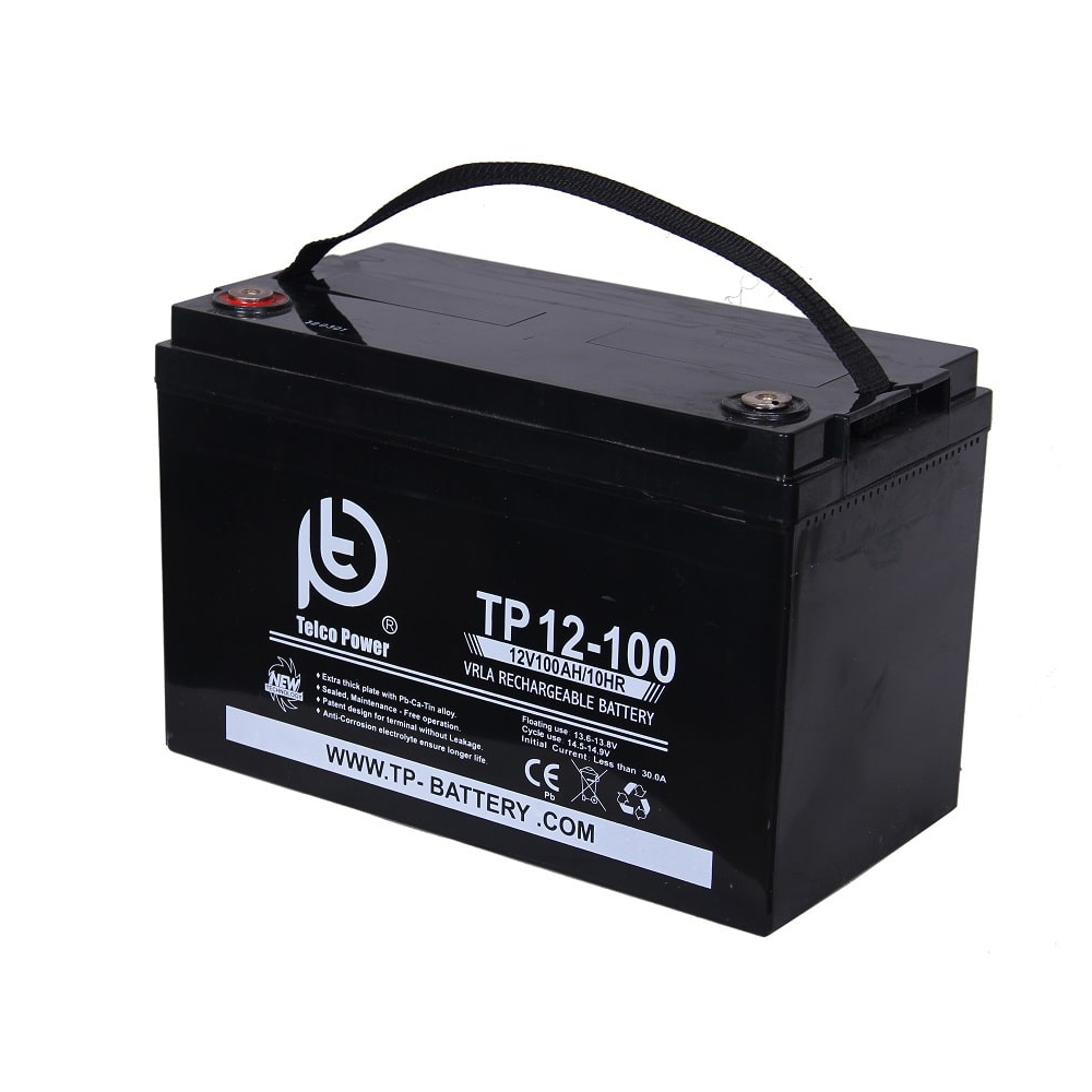 باتری خورشیدی تلکو پاور مدل TP 12-100 ظرفیت 100 آمپر ساعت باتری خورشیدی تلکو پاور مدل TP 12-100 ظرفیت 100 آمپر ساعت